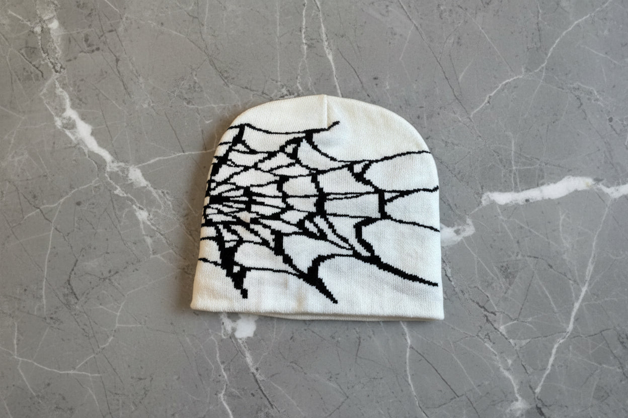 Spaida Beanie Vintage Mütze Streetwear Schwarz