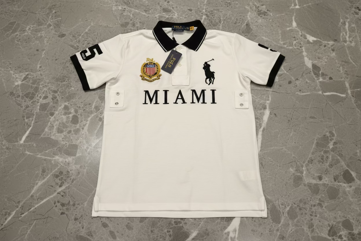 Polo Ralph Lauren Miami Hemd Vintage Designer Größe M