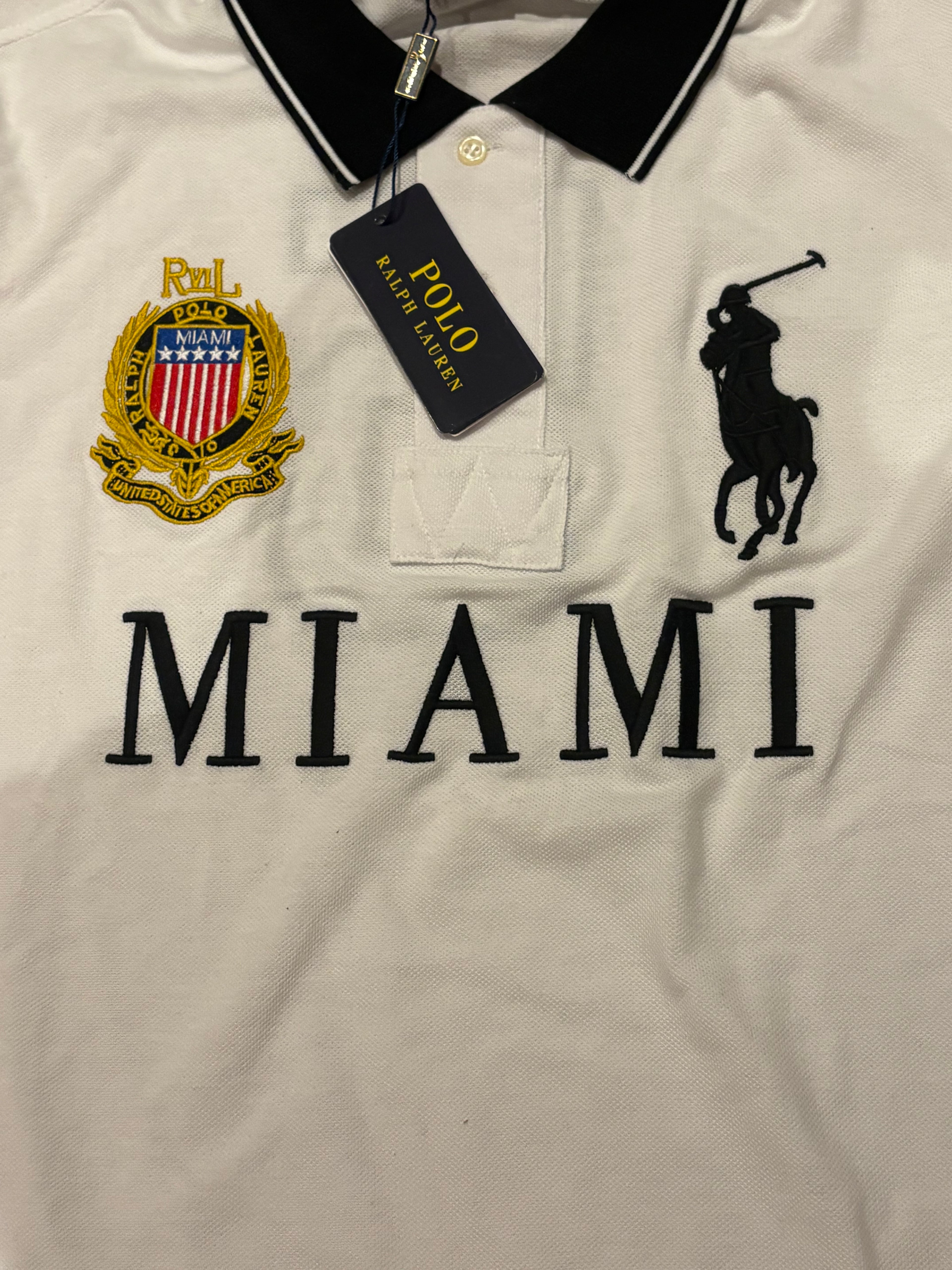 Polo Ralph Lauren Miami Hemd Vintage Designer Größe M
